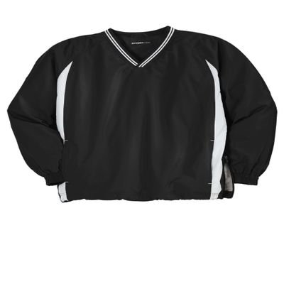 SPORT-TEK Unisex Tipped V-Neck Raglan Wind Shirt