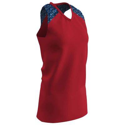 Champro at Bat Polyester Softball Jersey, Women's Large, Scarlet