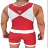 TRI-TITANS Power Reversible red and Blue Wrestling Singlet - Freestyle Greco Roman Folkstyle - Red and Blue Mens & Youths (Youth L: 60lbs-75lbs) view 3