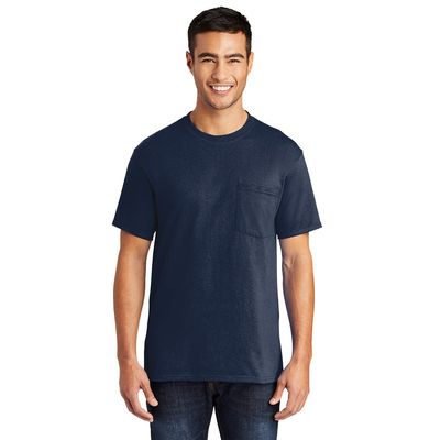 Port & Company Tall Core Blend Pocket Tee Navy