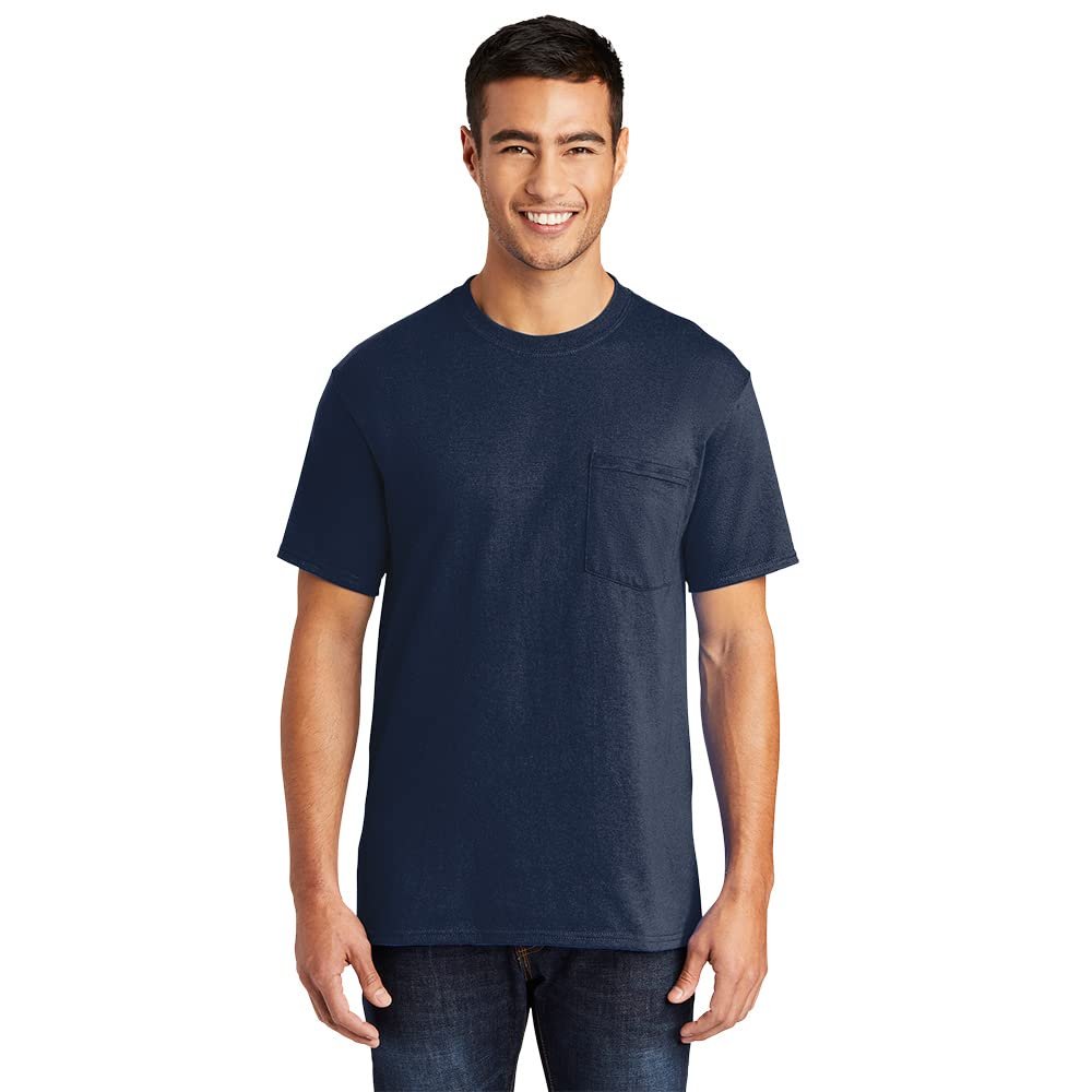 Port & Company Tall Core Blend Pocket Tee Navy
