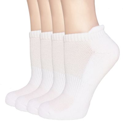 FORMEU Women's Ankle Athletic Socks Cushioned Low Cut Tab Running Socks 4 Pack