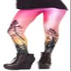 Sister Amy Women's Digital Galaxy Printted Ankle Elastic Tights Legging Pink Sky Tree US XL view 1