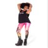 Sister Amy Women's Digital Galaxy Printted Ankle Elastic Tights Legging Pink Sky Tree US XL view 2