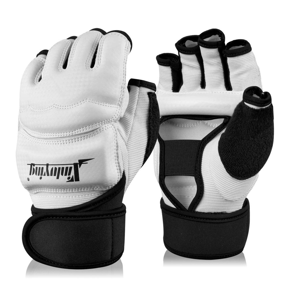 Xinluying Punch Bag Boxing Martial Arts MMA Sparring Grappling Muay Thai Taekwondo Training PU Leather Wrist Wraps Gloves