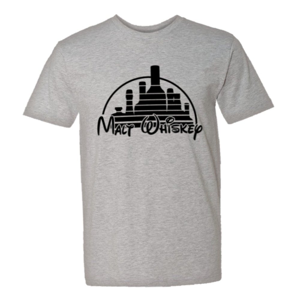 PleaseMeTees Mens Walt Malt Whiskey HQ Tee-Grey-XXL