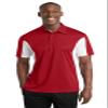 SPORT-TEK Unisex Side Blocked Micropique Sport-Wick Polo, True Red/White, 5XL view 1