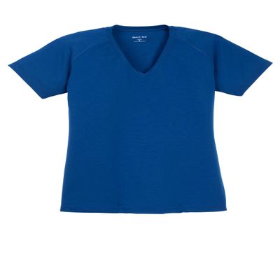 SPORT-TEK Women's Ultimate Performance V-Neck | Athletic Fit Workout T-Shirt, Cute Gym Clothing for Spring & Summer Fashion True Royal