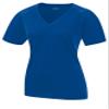 SPORT-TEK Women's Ultimate Performance V-Neck | Athletic Fit Workout T-Shirt, Cute Gym Clothing for Spring & Summer Fashion True Royal view 4