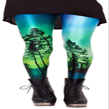 Sister Amy Women's Digital Galaxy Printted Ankle Elastic Tights Legging Green Galaxy US XXL