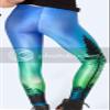 Sister Amy Women's Digital Galaxy Printted Ankle Elastic Tights Legging Green Galaxy US XXL view 2