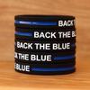 70 Adult and 30 Youth Back The Blue Thin Blue Line Wristbands view 2