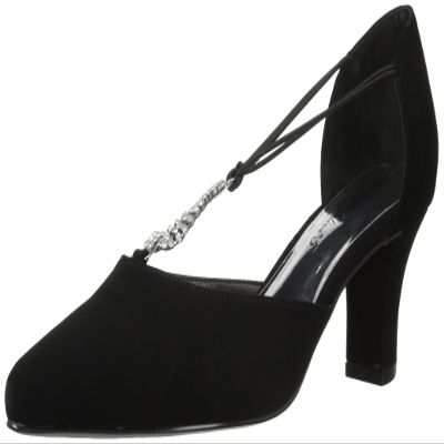 Easy Street Women's Moonlight Dress Pump,black lammy,6 M US