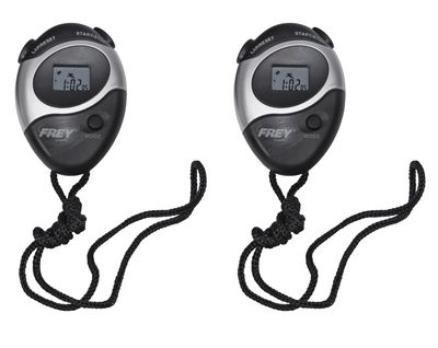 Frey Scientific Stopwatches, 100 Minutes, 1/100th Seconds, Pack of 2