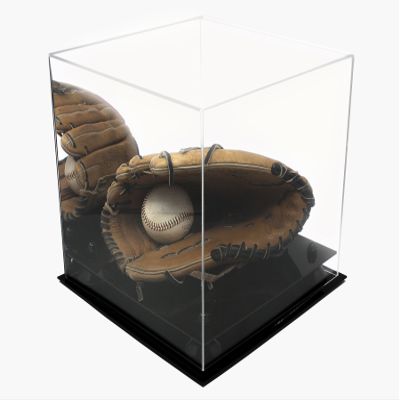 Better Display Cases Versatile Acrylic Display Case - Medium Square Box with Black Risers and Mirror 11" x 11" x 11" (A001-BR)