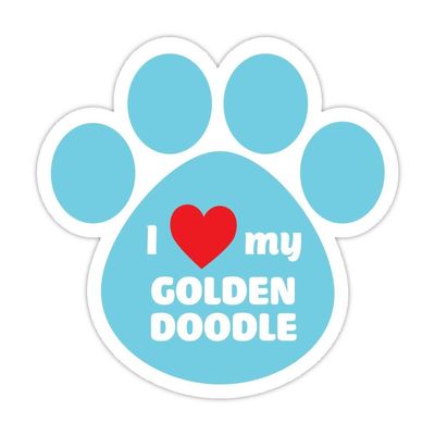 (5 Stickers Combo Deal) I Love My Goldendoodle Bumper Sticker Vinyl Decal 5"X 5"