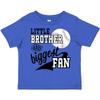 inktastic Little Brother and Biggest Fan- Baseball Family Fan Toddler T-Shirt 3T Royal Blue 2a7dc view 1
