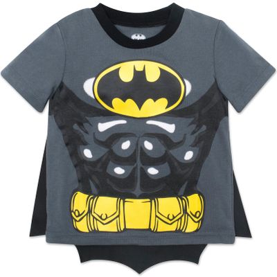 WARNER BROS DC Comics Justice League Batman Toddler Boys Cosplay T-Shirt and Cape 5T