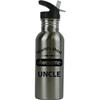 CustomGiftsNow World's Most Awesome Uncle Stainless Steel Water Bottle with Straw Top 20 Ounce 600ml Sport Water Bottle view 1