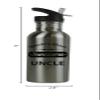 CustomGiftsNow World's Most Awesome Uncle Stainless Steel Water Bottle with Straw Top 20 Ounce 600ml Sport Water Bottle view 2