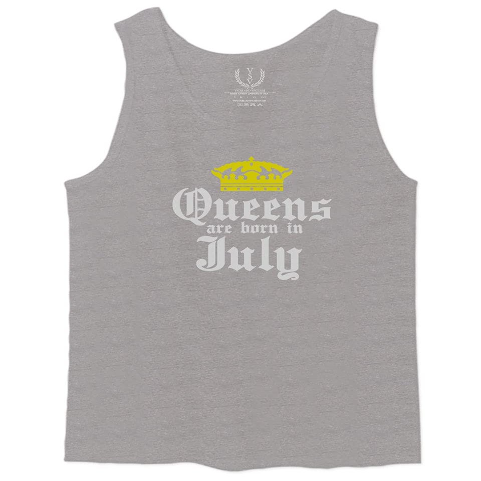 0045. It's is My Birthday Gift Queens are Born in July 20th 30th 40th 50th Men's Tank Top (Light Gray Large)