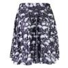 Sister Amy Women's Pleated Elastic Waist Band Flared Printed Midi Skater Silver Skulls US M view 2