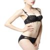 Lefox Women's Lumiere Lace Unlined Balconette Bra and Panty Set - (Black 32A) view 1