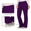 Cherokee Women Scrub Pant with Straight Leg Pull-on Pant Medical Bottom with 4 Pocket & 2-Way Stretch Fabric - WW110, XL Petite, Eggplant view 3