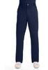 Cherokee Mens Scrub Pants with Cargo Pockets, Two-Way Stretch Modern fit Button Closure with Inside Drawstring Pants - WW140, M, Navy view 1
