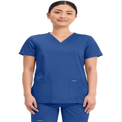 Cherokee Women's V-Neck Top, Galaxy Blue, Small