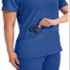 Cherokee Women's V-Neck Top, Galaxy Blue, Small view 2