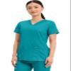 Cherokee Women's V-Neck Top, Teal Blue, X-Small view 3