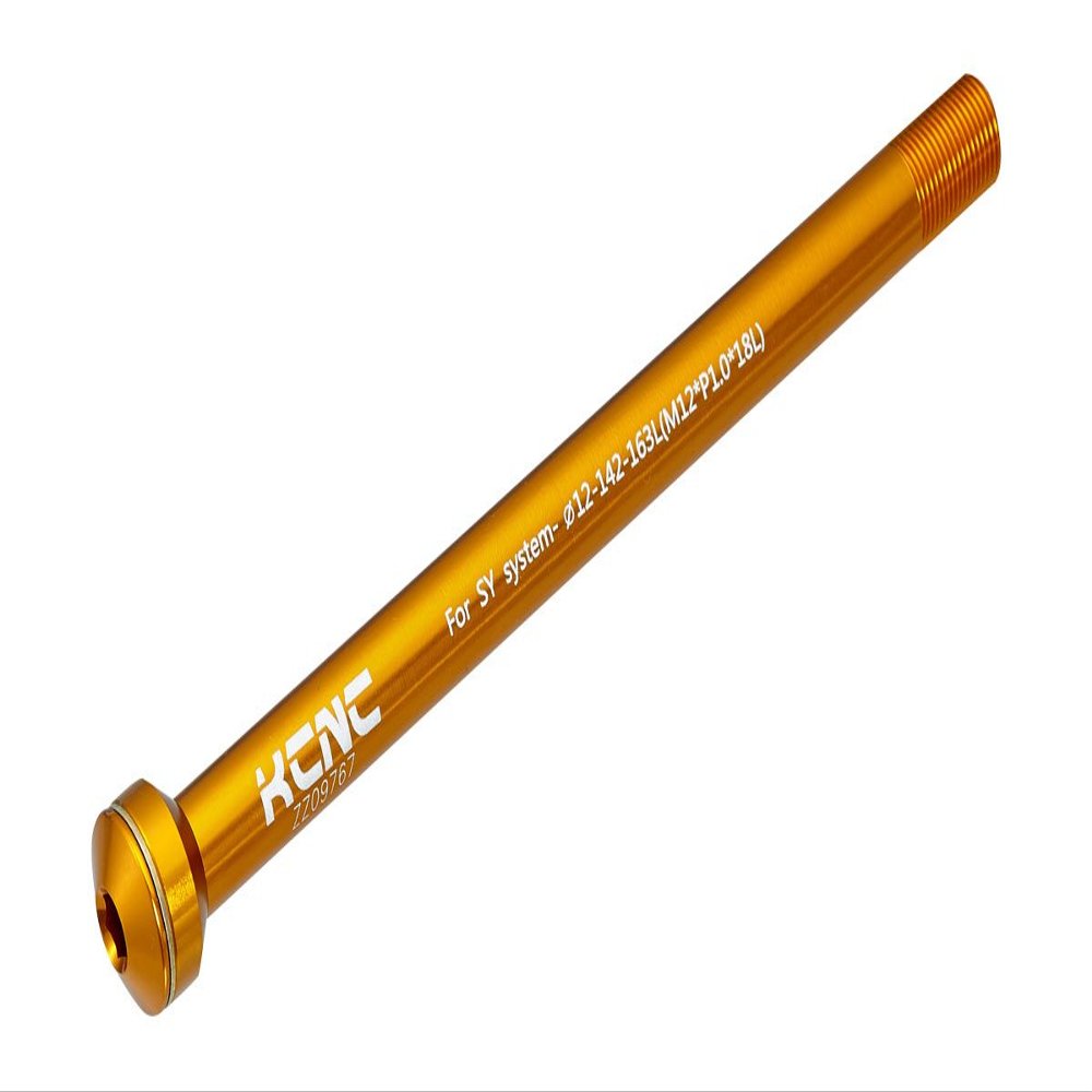 KCNC KQR08 524698 Bicycle Lightweight Hub Parts, Hex Type, Through Axle, Skewer, 0.5 x 5.6 inches (12 x 142 mm), SYNTACE X-12 Yaw (Rear), Gold
