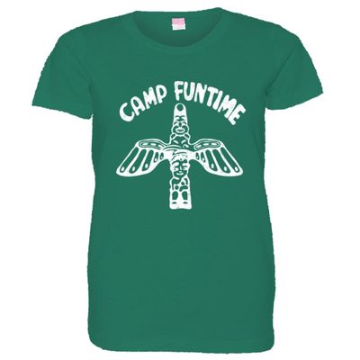 PleaseMeTees Womens Blondie Camp Funtime Play Famous Distressed HQ Tee-Kelly-M
