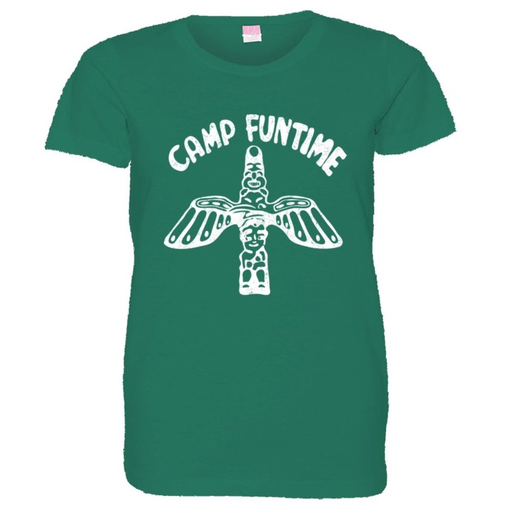 PleaseMeTees Womens Blondie Camp Funtime Play Famous Distressed HQ Tee-Kelly-M