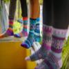 Solmate Socks - Mismatched Crew Socks; Made in USA; Water XL view 4