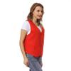 TopTie Unisex Button Vest Work Wear Uniform Vest-Red-XXL view 4