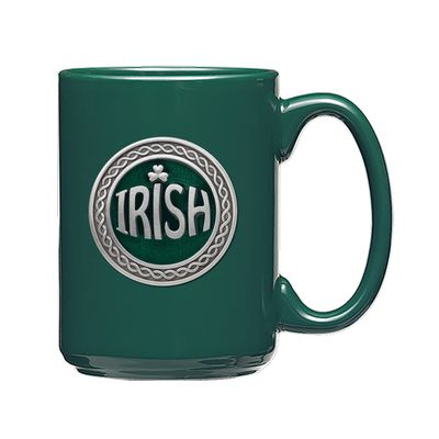 Heritage Pewter Irish Coffee Mug, Dark Green