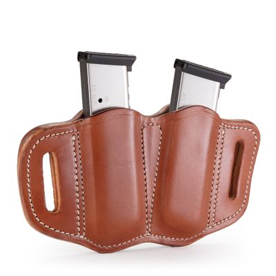 1791 Gunleather Mag Holster 2.1 - Double Mag Pouch for Single Stack Magazines, OWB Magazine Pouch for Belts
