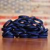 150 Thin Blue Line Silicone Wristbands in Support Memory Police Officer view 3