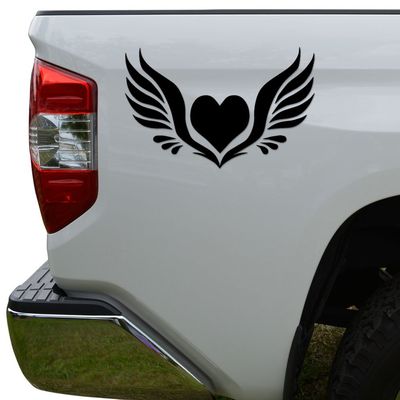 Rosie Decals Angel Wings Christian Love Die Cut Vinyl Decal Sticker For Car Truck Motorcycle Window Bumper Wall Decor Size- [8 inch/20 cm] Wide Color- Gloss Black