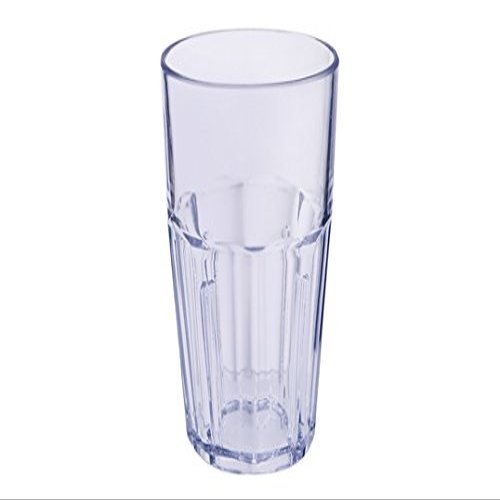 Yanco HA-012 Hawaii Double Rocks Tumbler, 12 oz Capacity, 3.5" Diameter, 4" Height, Plastic, Clear Color, Pack of 72