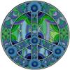 Purplee Peace Sign - Window Sticker / Decal (4.25" X 4.25") view 1