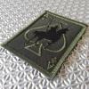 Ace of Spades Grim Reaper Death Card Morale Tactical Skull Skeleton Fastener Patch (Ranger Green) view 3