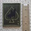 Ace of Spades Grim Reaper Death Card Morale Tactical Skull Skeleton Fastener Patch (Ranger Green) view 4