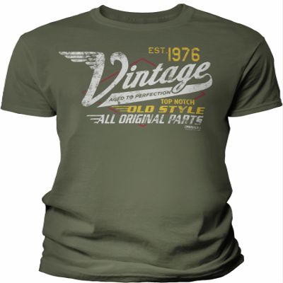 50th Birthday Gift Shirt for Men - Vintage 1976 Aged to Perfection - Racing - Military-4X