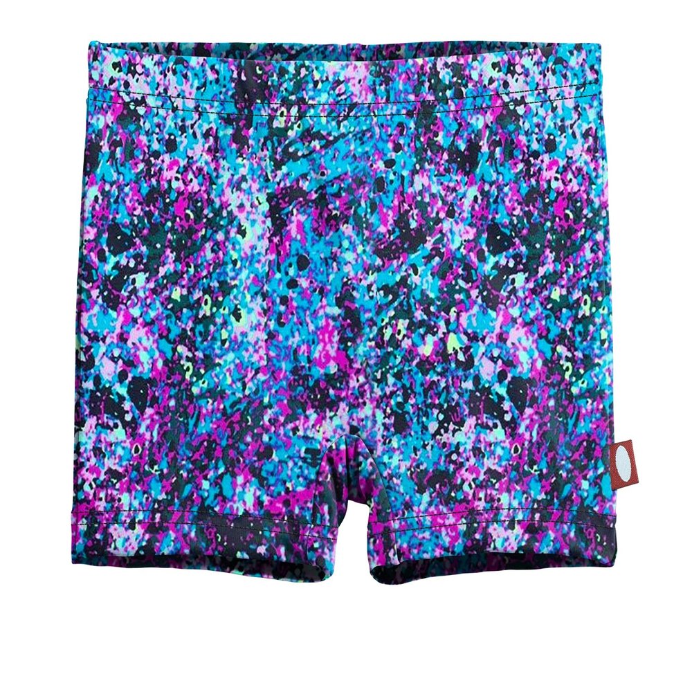 City Threads Girls Swim Boy Short Bottom UPF 50+ Comfortable Durable Soft Made in USA, Splatter Print, 16Y