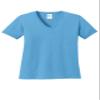 Port & Company Ladies Core Cotton V-Neck Tee XS Aquatic Blue view 1