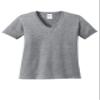 Port & Company Ladies Core Cotton V-Neck Tee XS Aquatic Blue view 3
