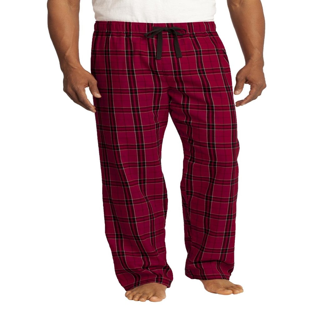 District Flannel Plaid Pant S New Red